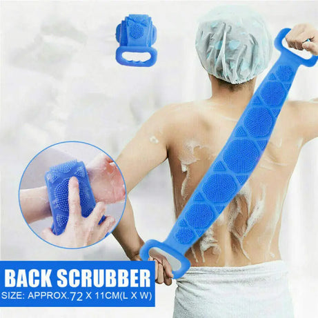 2 Pcs Silicone Back Back Brush Belt Style Scrubbing Pad for Shower - Oshi.pk - Buy & Sell Online