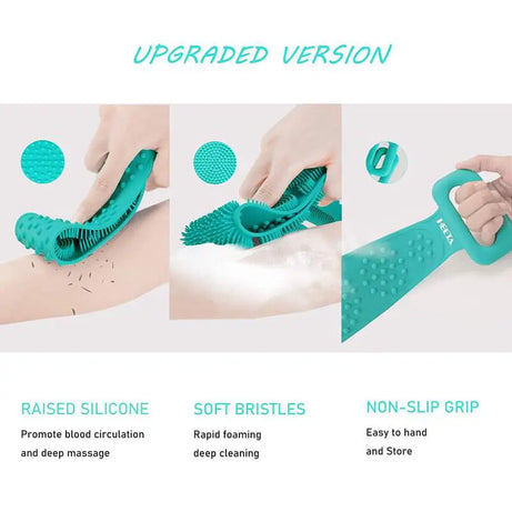 2 Pcs Silicone Back Back Brush Belt Style Scrubbing Pad for Shower - Oshi.pk - Buy & Sell Online