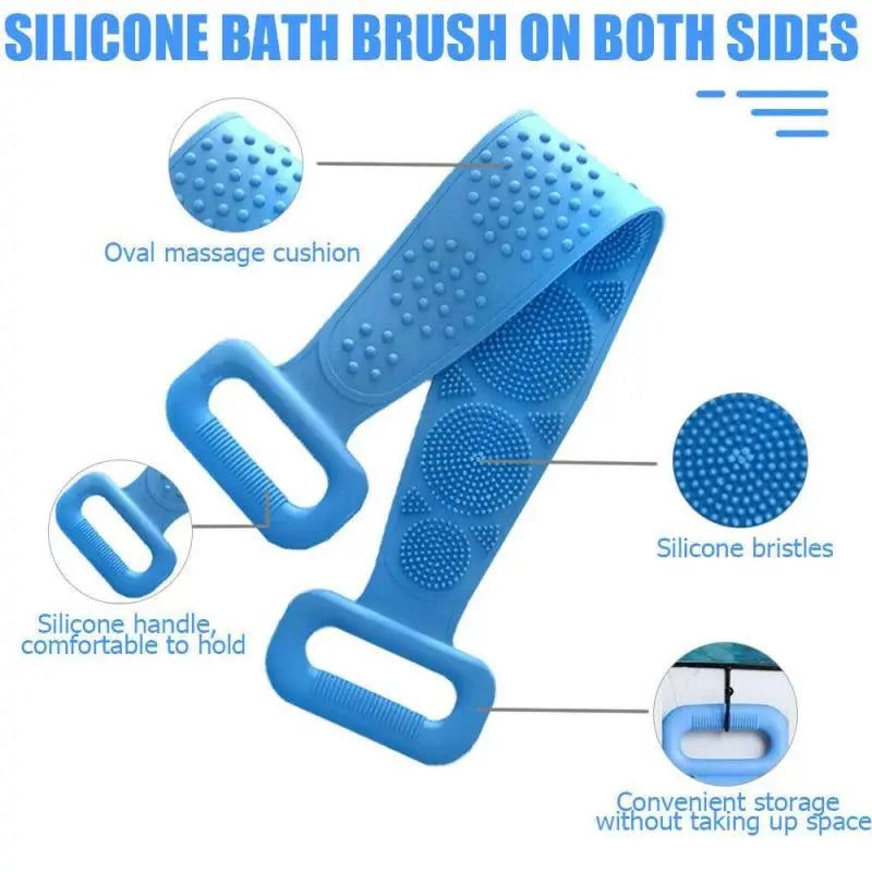 2 Pcs Silicone Back Back Brush Belt Style Scrubbing Pad for Shower - Oshi.pk - Buy & Sell Online