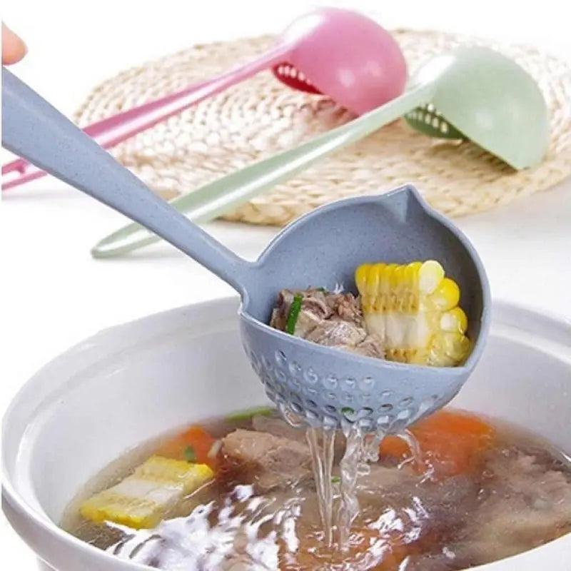 2 in 1 Long Handle Scoop Spoon Soup Strainer - Oshi.pk - Buy & Sell Online