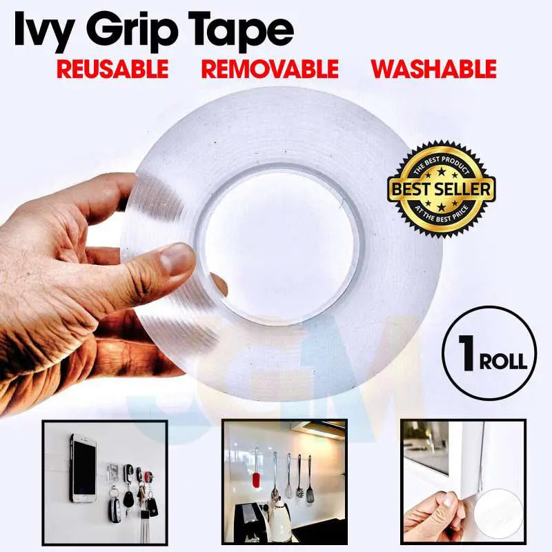 Magic Reusable Double Side PU Gel Tape IVY Grip Tape (5 Meter) - Oshi.pk - Buy & Sell Online