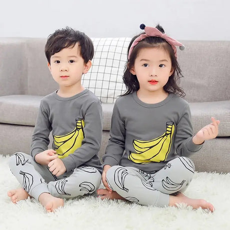 Baby Or Baba Charcoal and banana print Kids Night Suit (KD-032) - Oshi.pk - Buy & Sell Online
