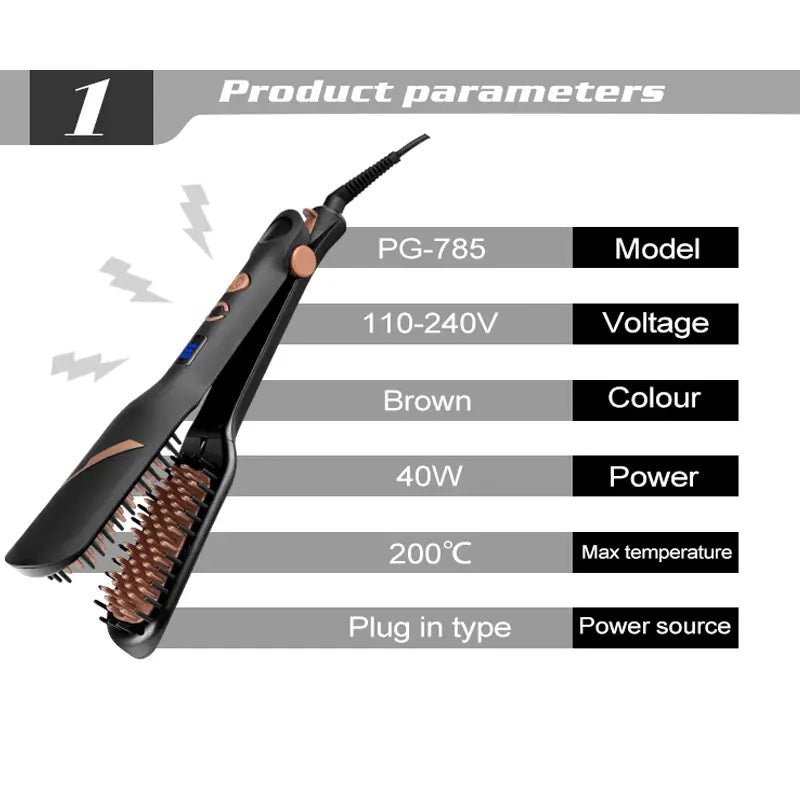 Kemei KM-785 Electric Brush Hair Straightener Comb - Oshi.pk - Buy & Sell Online