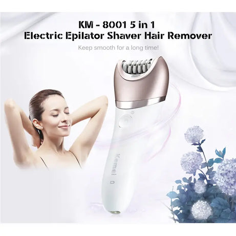 Kemei KM-8001 5 in 1 Electric Epilator Shaver Hair Remover - Oshi.pk - Buy & Sell Online