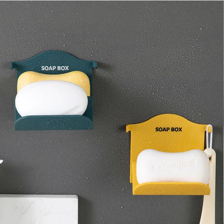 Wall-Mounted creative bar soap dish holder Dual purpose Soap Container shelf Hanging Rack - Oshi.pk - Buy & Sell Online