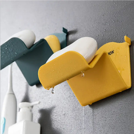 Wall-Mounted creative bar soap dish holder Dual purpose Soap Container shelf Hanging Rack - Oshi.pk - Buy & Sell Online