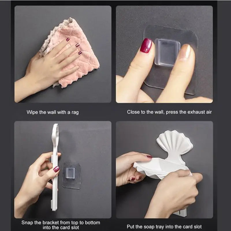 Double Layer Shell Shape Wall Mounted Bathroom Soap Holder - Oshi.pk - Buy & Sell Online