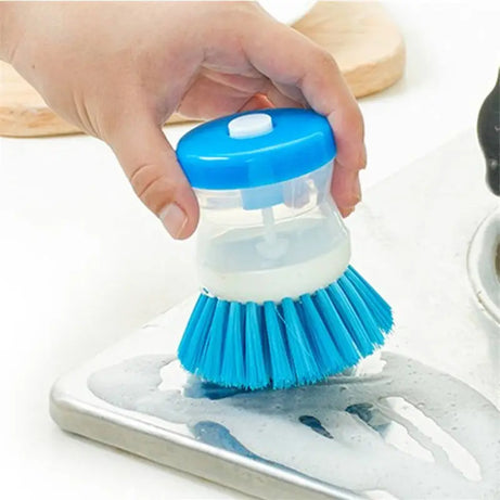 Scrub Kitchen Wash Tool Pot Dishwasher Brush with Washing Up Liquid Soap - Oshi.pk - Buy & Sell Online