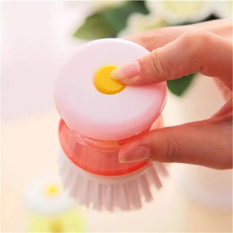 Scrub Kitchen Wash Tool Pot Dishwasher Brush with Washing Up Liquid Soap - Oshi.pk - Buy & Sell Online