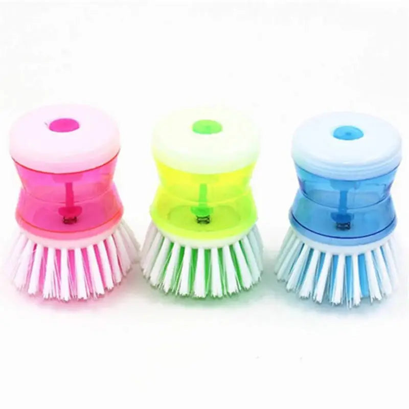 Scrub Kitchen Wash Tool Pot Dishwasher Brush with Washing Up Liquid Soap - Oshi.pk - Buy & Sell Online