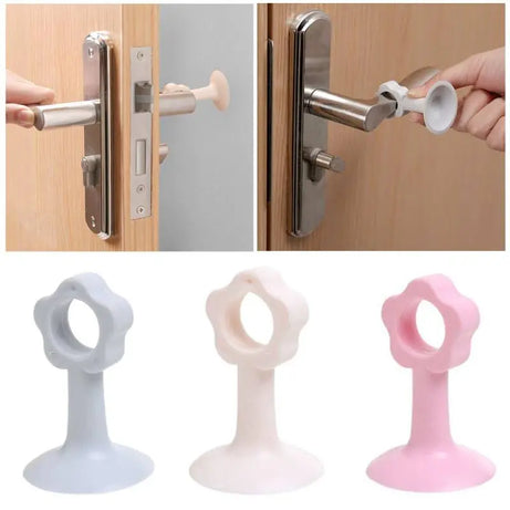 4 pcs Durable Door Knob Silencer Crash Pad Wall Protectors Silicone Door Stopper