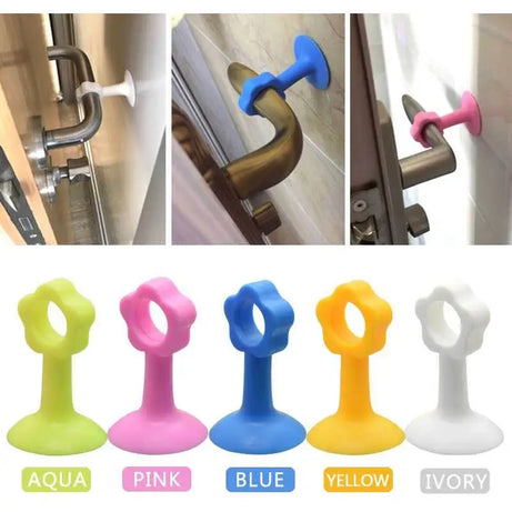 4 pcs Durable Door Knob Silencer Crash Pad Wall Protectors Silicone Door Stopper - Oshi.pk - Buy & Sell Online