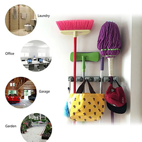 Wagnon Broom and Mop Storage Organizer, Wall Mounted Organizer and Storage - Oshi.pk - Buy & Sell Online