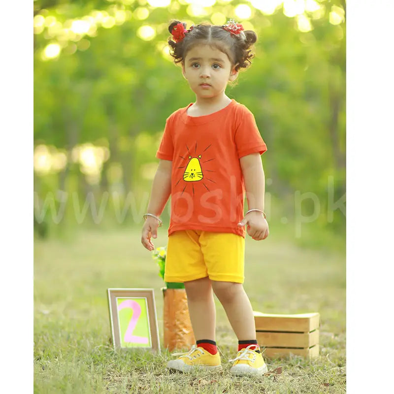 Baby Or Baba Multicolour Cat Printed kids Short Night Suit (KS-03-B) - Oshi.pk - Buy & Sell Online