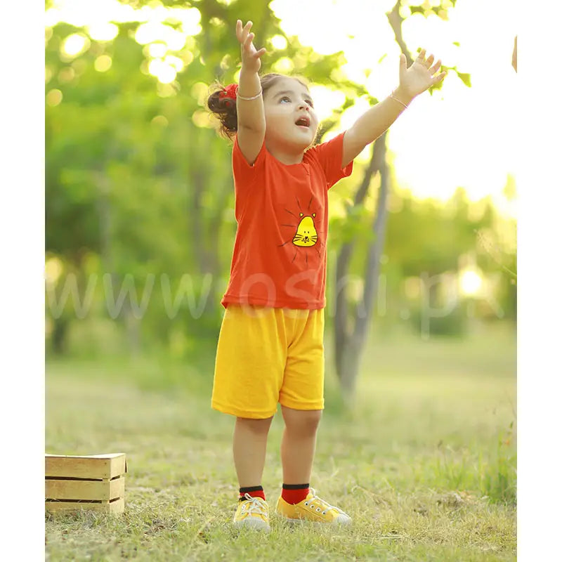 Baby Or Baba Multicolour Cat Printed kids Short Night Suit (KS-03-B) - Oshi.pk - Buy & Sell Online