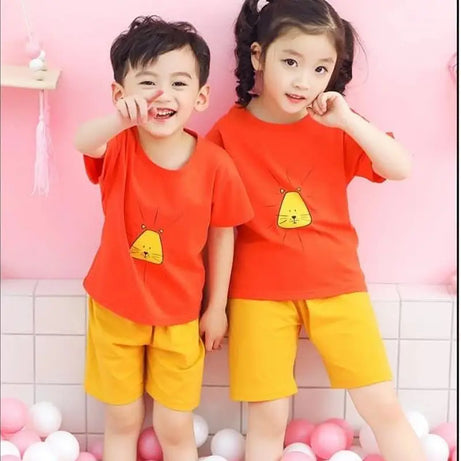 Baby Or Baba Multicolour Cat Printed kids Short Night Suit (KS-03-B) - Oshi.pk - Buy & Sell Online