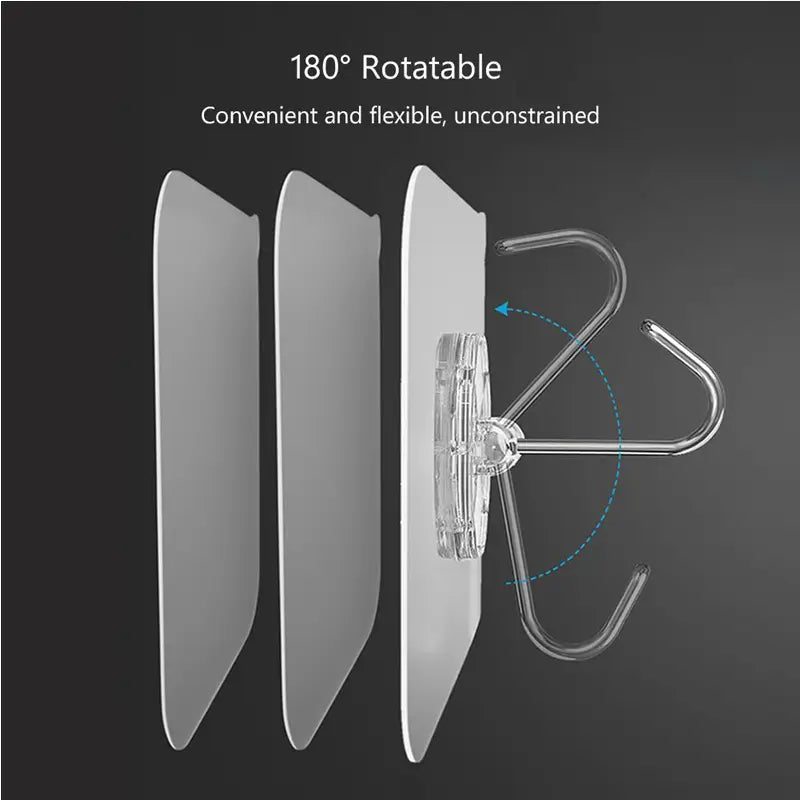 Transparent Strong Self Adhesive Door Wall Hangers Hooks (8pcs) - Oshi.pk - Buy & Sell Online