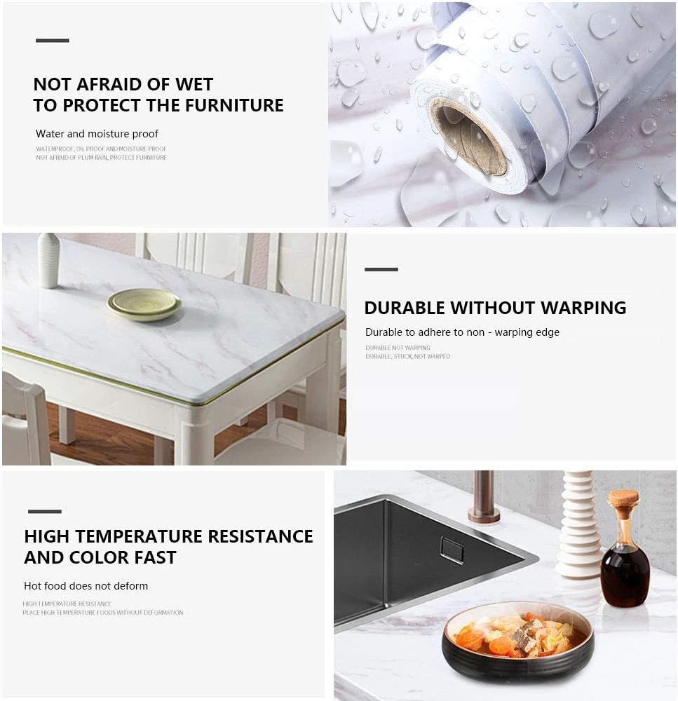 60CMx2M Self Adhesive Black Marble Sheet For Kitchen-Anti Oil And Heat Resistant Wallpaper-copy - Oshi.pk - Buy & Sell Online