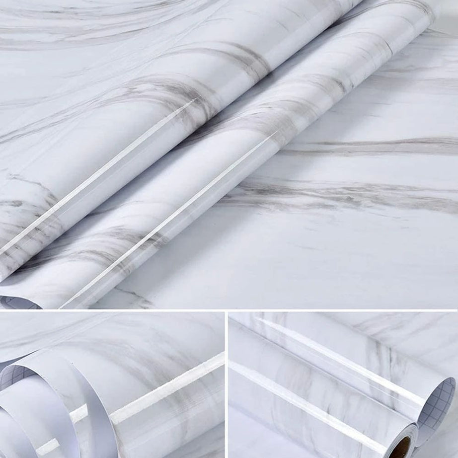 60CMx2M Wall Paper Waterproof Heat Resistant Self Adhesive Anti Oil Kitchen Wallpaper Marble Sheet for Kitchen - Oshi.pk - Buy & Sell Online