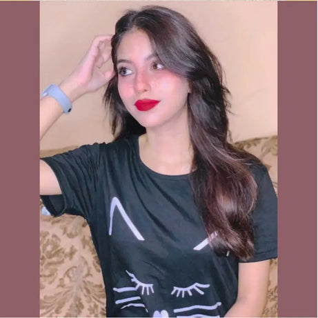 Printed Cotton Ladies Sleep Dress Night Wear with Shirt and Trouser (Design-92) - Oshi.pk - Buy & Sell Online