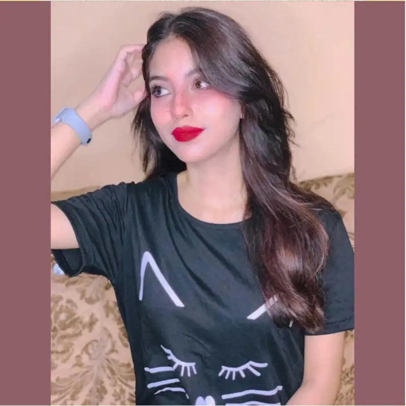 Printed Cotton Ladies Sleep Dress Night Wear with Shirt and Trouser (Design-92) - Oshi.pk - Buy & Sell Online