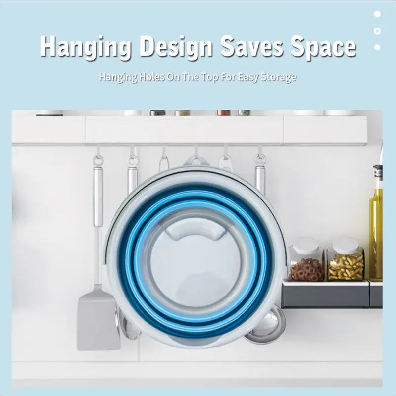 silicone folding collapsible portable water bucket (10 Ltr) - Oshi.pk - Buy & Sell Online