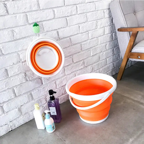 silicone folding collapsible portable water bucket (10 Ltr) - Oshi.pk - Buy & Sell Online