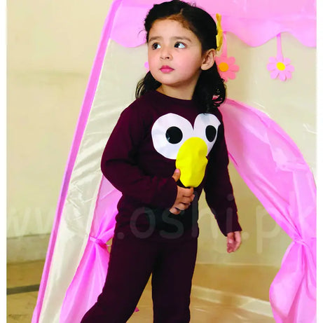 Baby Or Baba Maroon Elmo print Kids Night Suit (KD-016-B) - Oshi.pk - Buy & Sell Online