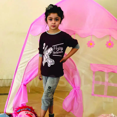 Baby Or Baba Maroon and Grey Flying Performance print Kids Night Suit (KD-015-B) - Oshi.pk - Buy & Sell Online