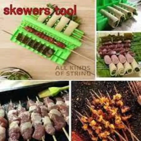 Multi-function Quick Skewer Easy Kitchen Barbecue Kebab Maker Meat Skewer Machine BBQ Grill Skewers Meat string Tools - Oshi.pk - Buy & Sell Online