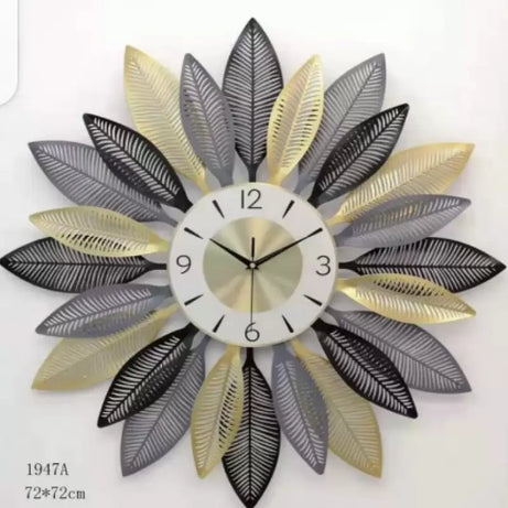 Mix Color Leaf Wall Clock (BROWN) - Oshi.pk - Buy & Sell Online