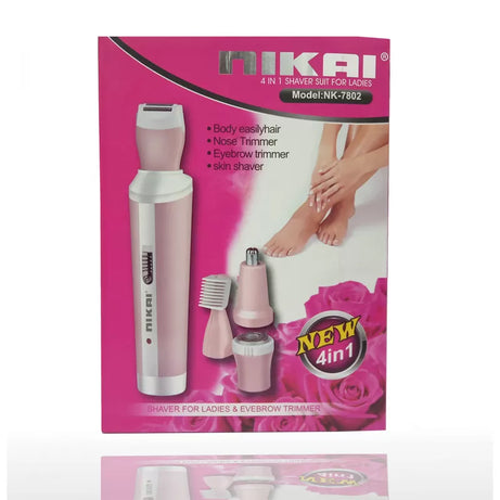 NK-7802 Lady Shaver and Eyebrows Trimmer 4 in 1 Shaver Suit for ladies - Oshi.pk - Buy & Sell Online