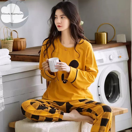 Printed Cotton Ladies Sleep Dress Night Wear With Shirt And Trouser (Design-132) - Oshi.pk - Buy & Sell Online