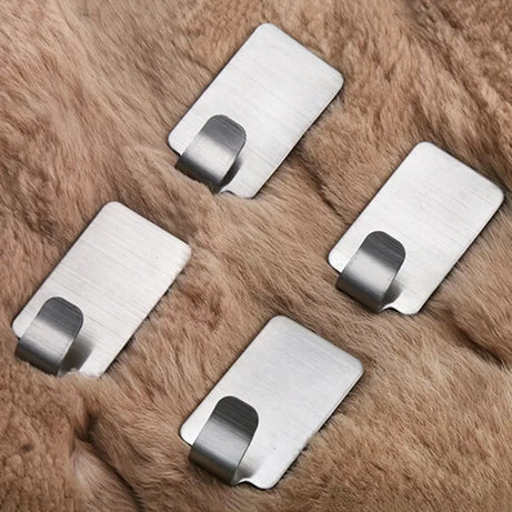 Stainless Steel Adhesive Hooks Set (6pcs) - Oshi.pk - Buy & Sell Online