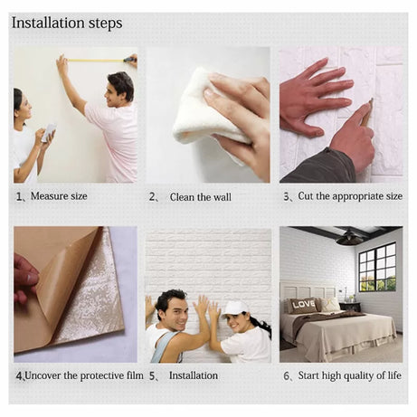 PVC 3D Moistureproof Background Wall Brick Sheet - Oshi.pk - Buy & Sell Online