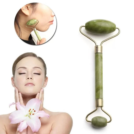 Jade Roller Face Massager With Natural Anti Aging Jade Stone For Face Eye Massage - Oshi.pk - Buy & Sell Online