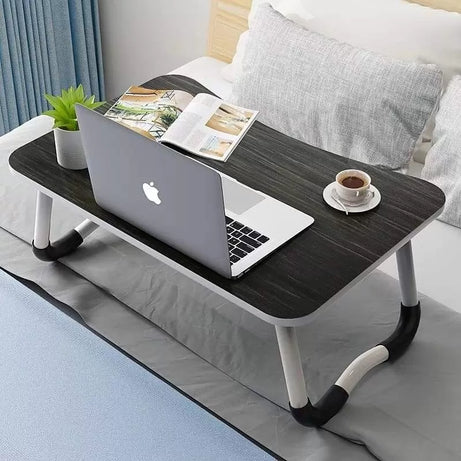 Folding Laptop Table with Tablet and Phone Slot Portable Lap Desk