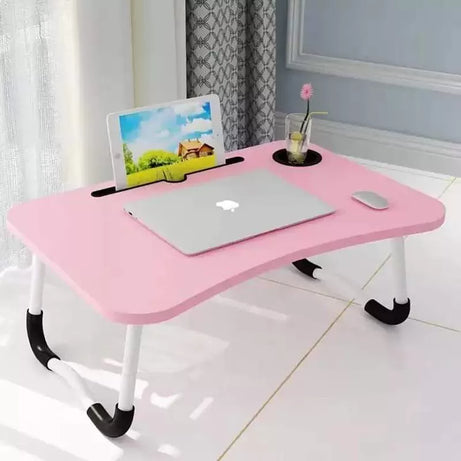 Folding Laptop Table with Tablet and Phone Slot Portable Lap Desk - Oshi.pk - Buy & Sell Online