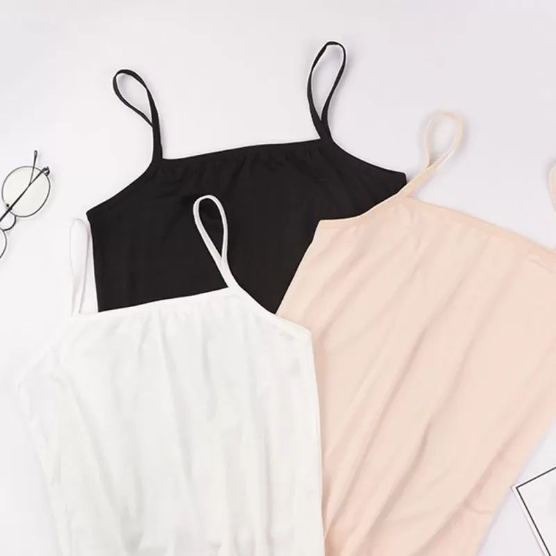 Woman Camisole Summer Plain Sleeveless Ladies Stretch Cami Tops Free Size Ladies Tees Slim Vest Tank Top Underwear Women - Oshi.pk - Buy & Sell Online