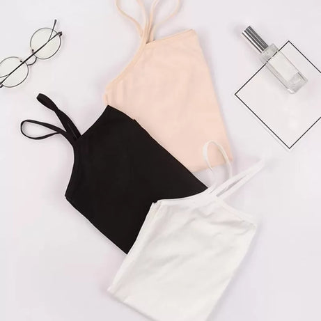 Woman Camisole Summer Plain Sleeveless Ladies Stretch Cami Tops Free Size Ladies Tees Slim Vest Tank Top Underwear Women - Oshi.pk - Buy & Sell Online