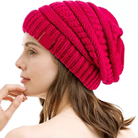 Pack of 2 – Best Quality Winter Warm Woolen Long Cap for Women - Oshi.pk - Buy & Sell Online