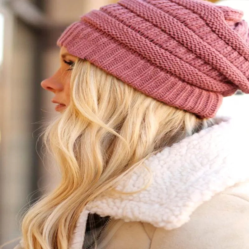 Pack of 2 – Best Quality Winter Warm Woolen Long Cap for Women - Oshi.pk - Buy & Sell Online