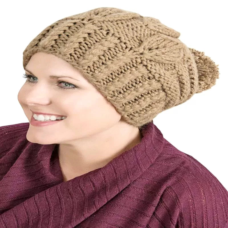 Pack of 2 – Best Quality Winter Warm Woolen Long Cap for Women - Oshi.pk - Buy & Sell Online