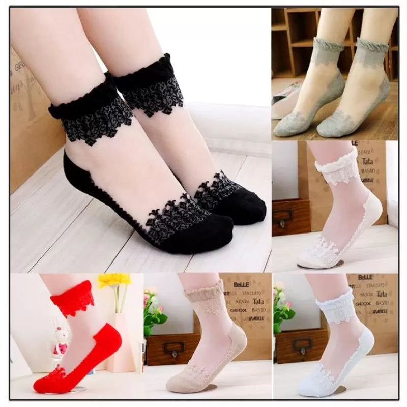 4 Pairs– Imported Net Fancy Full Socks for Women - Oshi.pk - Buy & Sell Online