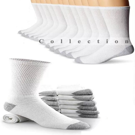 6 Pairs - Cotton Crew White Soft Socks For Men - Oshi.pk - Buy & Sell Online