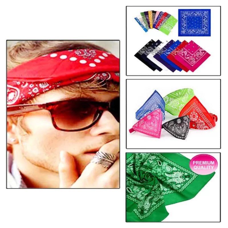 Pack of 3 - Versatile Printed Bandana Scarf Outdoor Cycling Face Mask & Head Mask For Men/Boys - Oshi.pk - Buy & Sell Online