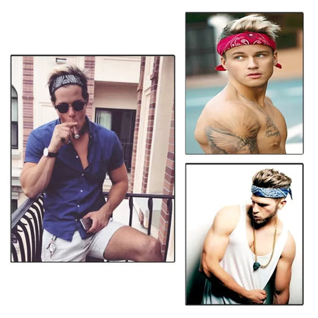 Pack of 3 - Versatile Printed Bandana Scarf Outdoor Cycling Face Mask & Head Mask For Men/Boys - Oshi.pk - Buy & Sell Online