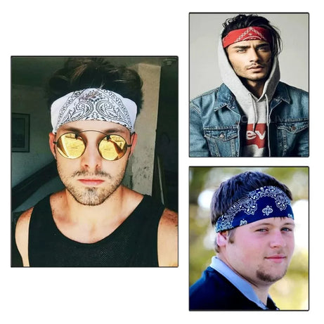 Pack of 3 - Versatile Printed Bandana Scarf Outdoor Cycling Face Mask & Head Mask For Men/Boys - Oshi.pk - Buy & Sell Online