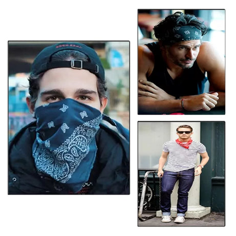 Pack of 3 - Versatile Printed Bandana Scarf Outdoor Cycling Face Mask & Head Mask For Men/Boys - Oshi.pk - Buy & Sell Online