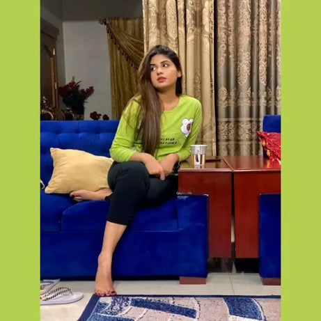 Printed Cotton Ladies Sleep Dress Night Wear With Shirt And Trouser (Design-153) - Oshi.pk - Buy & Sell Online